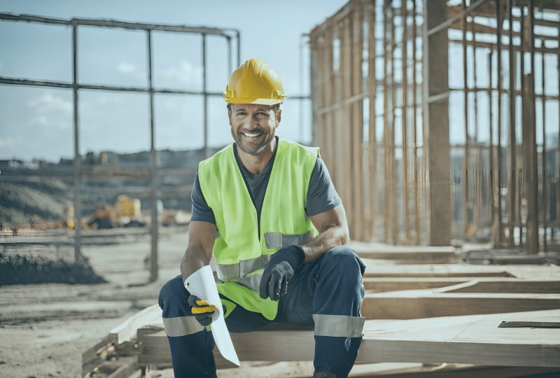 Ouvrier sur un chantier protégé par une décennale à Nice