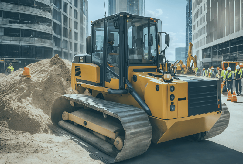 Véhicule pro BTP sur un chantier à Reims