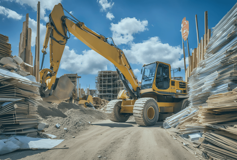 Véhicule pro BTP sur un chantier à Toulouse