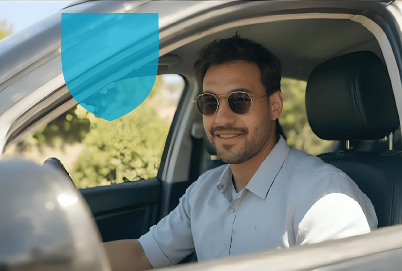 Chauffeur VTC dans son véhicule pro