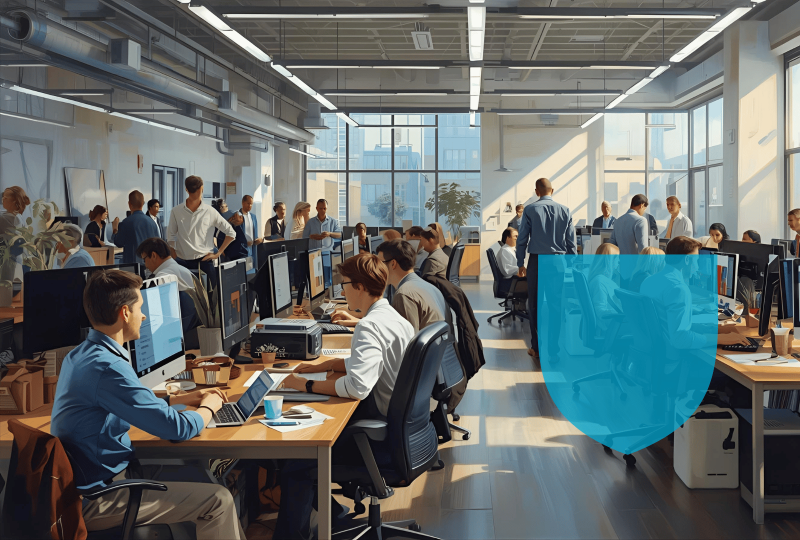 Boite d'informatique au travail avec RC pro