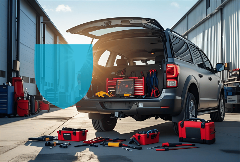 Véhicule de technicien de maintenance