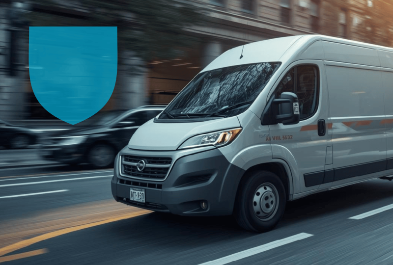 Véhicule professionnel sur une route véhicule type camion