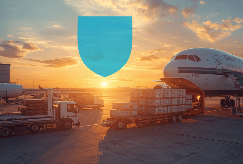 Export en avion de matériaux assurés