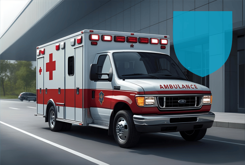 Ambulance en plein rue