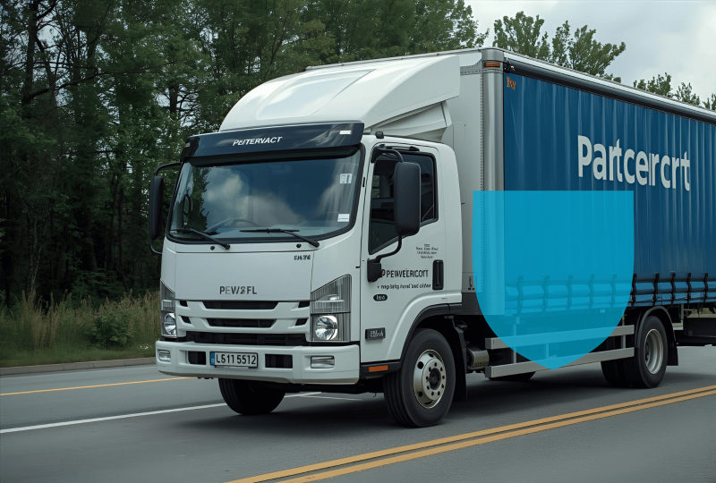 Camion assuré avec une auto pro