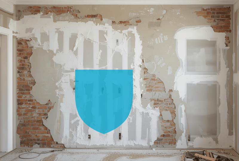 Mur nécessitant l'intervention d'un plaquiste