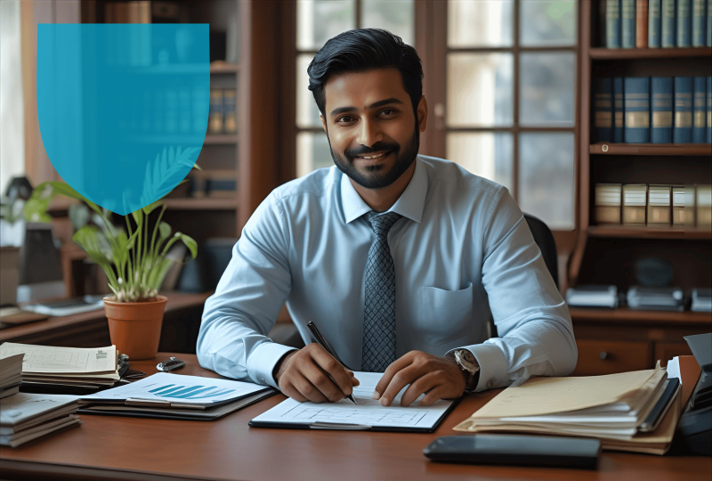 Comptable à son bureau