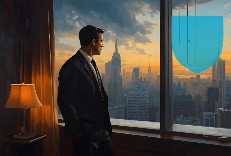 Dirigeant d'entreprise dans son bureau