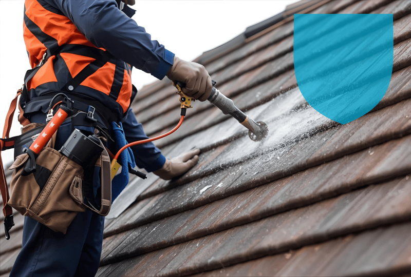 Etancheur travaillant sur un toit