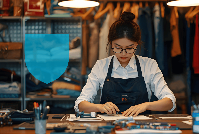 Professionnelle au travail dans sa boutique