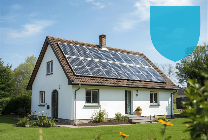 Maison sous photovoltaïques