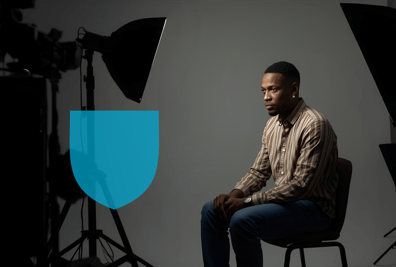 Photographe au travail dans son studio bénéficiant d'un RC