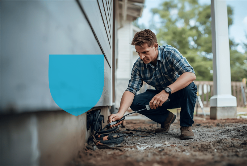 Diagnostiqueur immobilier au travail avec RC