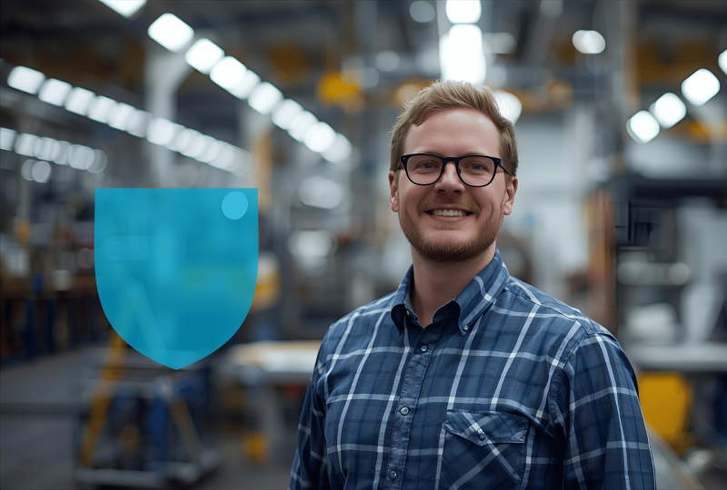 Professionnel travaillant en usine multirisque