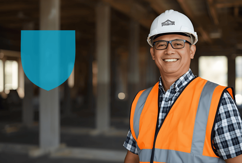 Artisan au travail sur un chantier assurance dommage ouvrage