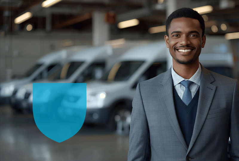 Professionnelle avec sa flotte de véhicule professionnelle