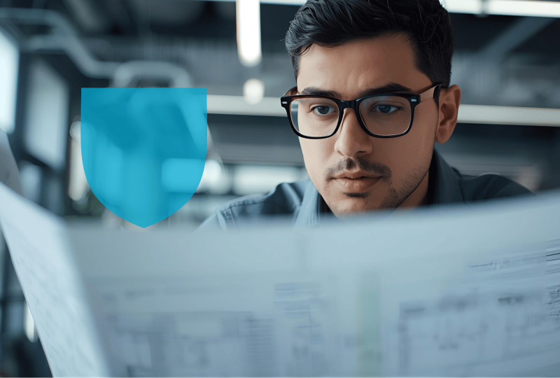 Architecte au travail qui bénéficie d'une RC pro