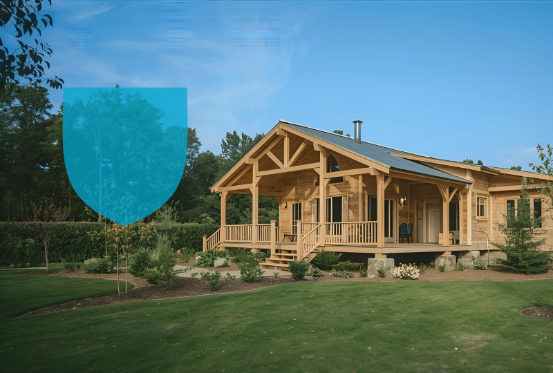 Maison ossature bois construite avec une décennale