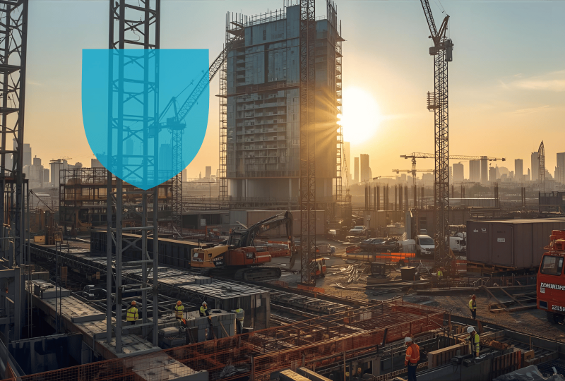 Zone de travaux construction avec assurance décennale