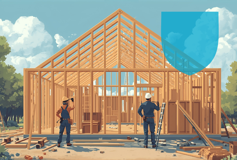 Charpente en construction