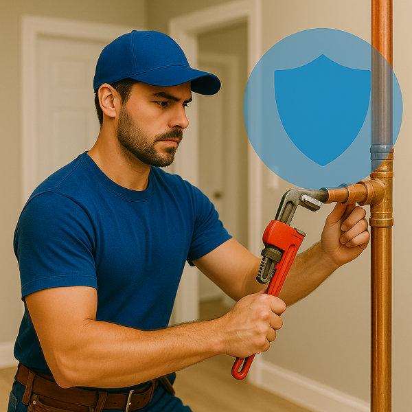 Plombier professionnelle en activité